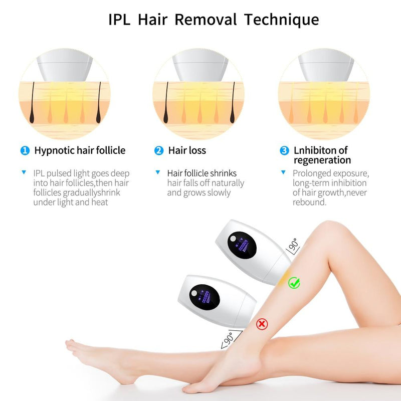 600000 flash professional permanent IPL Laser Depilator LCD laser hair removal Photoepilator women painless hair remover machine|Epilators