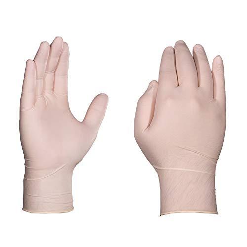 AMMEX LX3 Industrial White Latex Gloves, Box of 100, 3 mil, Size Large, Powder Free, Textured, Disposable, Non-Sterile, LX346100-BX