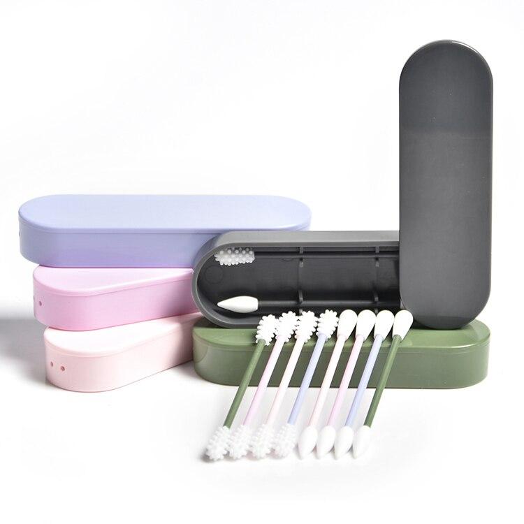 4Pcs Reusable Cotton Swab Ear Cleansing Cosmetic Silicone Buds Swabs Sticks For Cleaning Makeup Touch Ups Double headed Dropship|Cotton Swabs