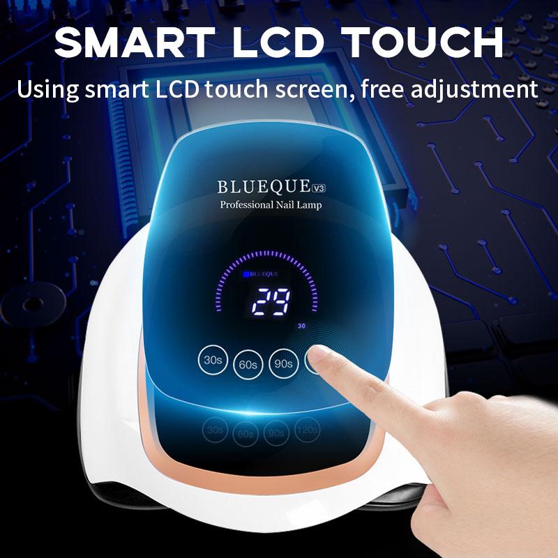 80w Powerful Nail Lamp For Manicure With Smart Sensor LCD Display UV LED Nails Dryer Lamp For Drying All Nail Gel Polish Lamp|Nail Dryers