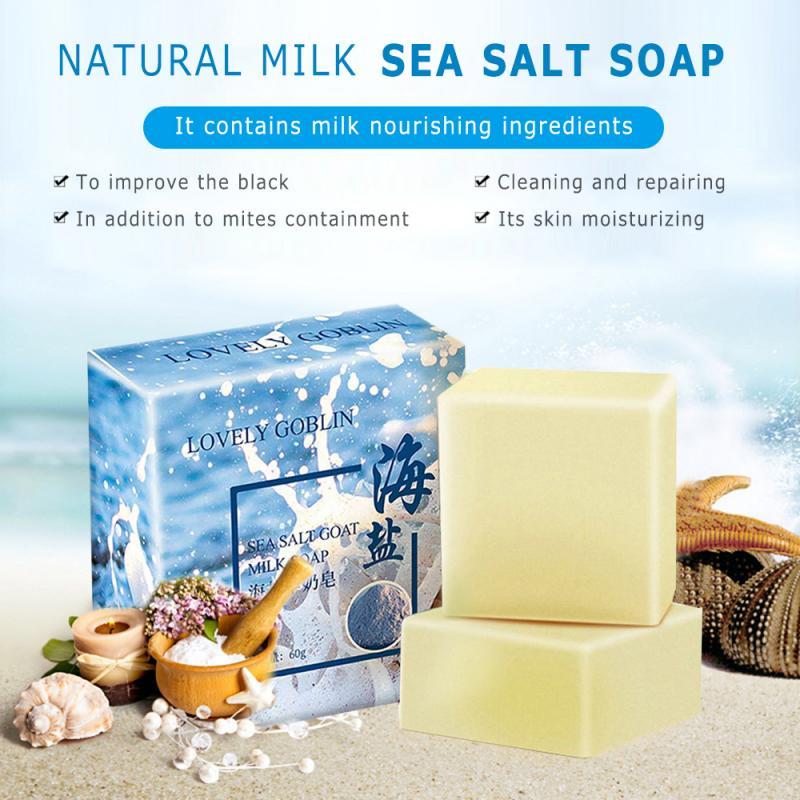 68g Removal Pimple Pore Acne Treatment Sea Salt Acne And Acarid Removing Soap Handmade Face Care Wash Basis Soap TSLM1|Soap