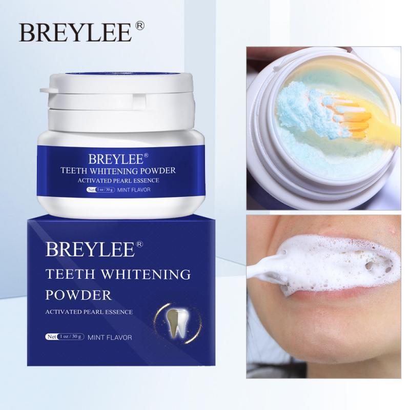 BREYLEE Teeth Whitening Powder Toothpaste Dental Teeth Cleaning Oral Hygiene Remove Plaque Tooth Whiten Brighten Powder TSLM1|Teeth Whitening