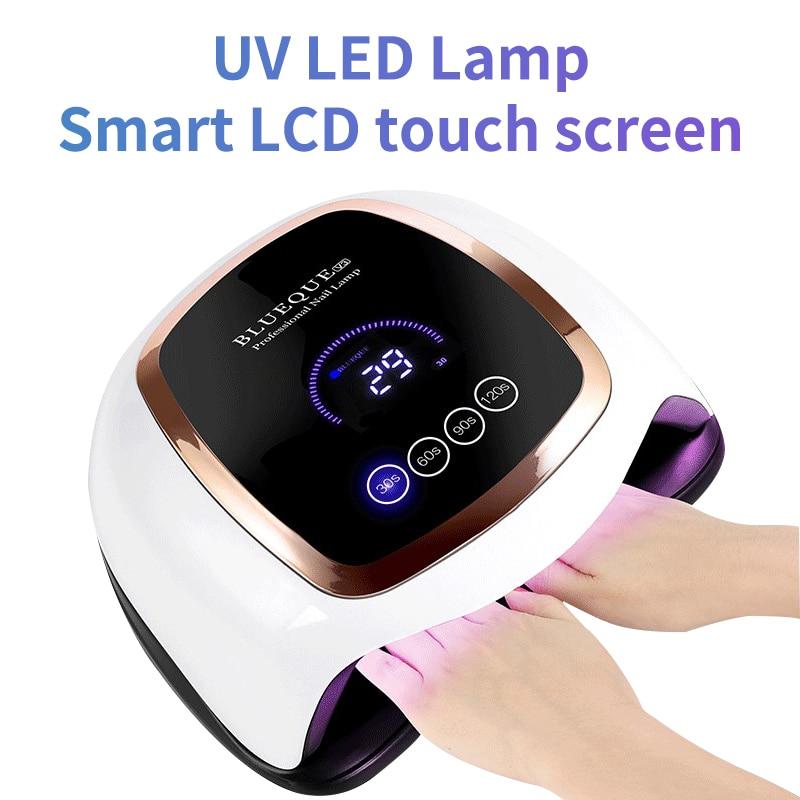 80w Powerful Nail Lamp For Manicure With Smart Sensor LCD Display UV LED Nails Dryer Lamp For Drying All Nail Gel Polish Lamp|Nail Dryers