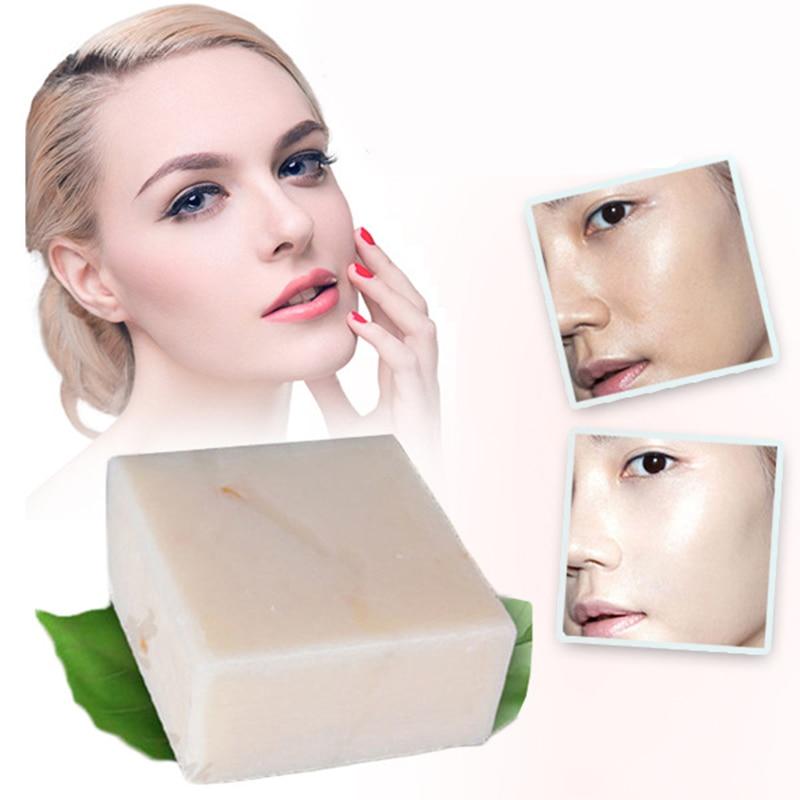 Handmade Rice Milk Soap Collagen Vitamin Skin Whitening Acne Pore Removal Moisturizing Bleaching Rice Milk Soap TSLM2|Soap