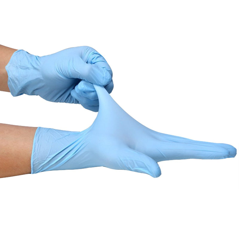 100pcs/box Disposable Nitrile Glove Safety Abrasion Resistance Antibacterial Protective Gloves