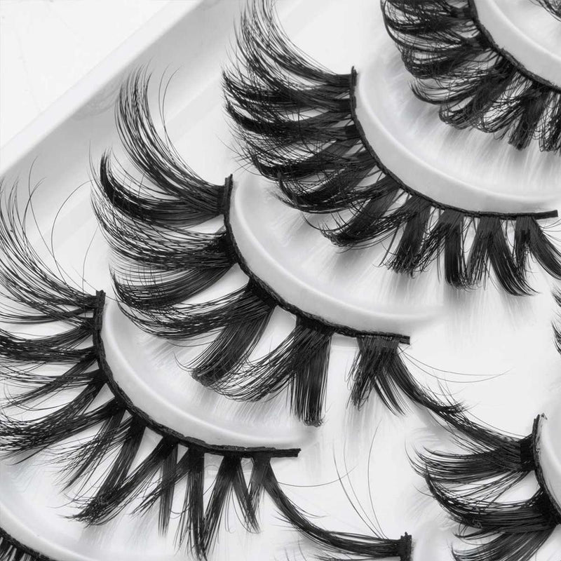 8/20 Pairs 3D Mink Lashes Natural False Eyelashes Dramatic Volume Fake Lashes Makeup Eyelash Extension Silk Handmade Eyelashes|False Eyelashes