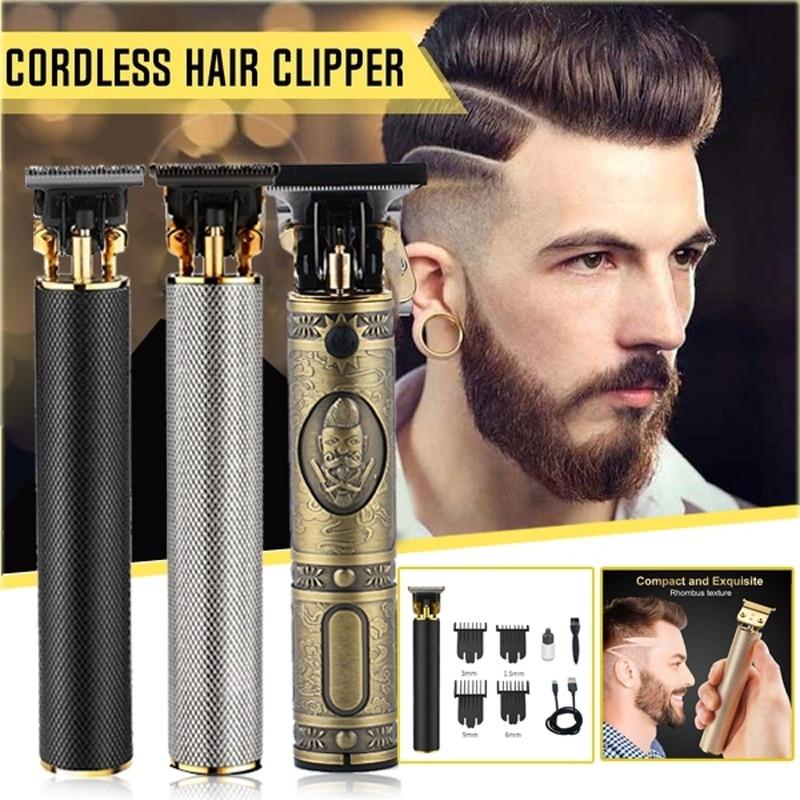 Top Sale Hair Clipper Hair Trimmer Barber Haircut Rechargeable Cordless Hair Cutting Machine Beard Trimmer 0mm Razor Men Shavers|Electric Shavers