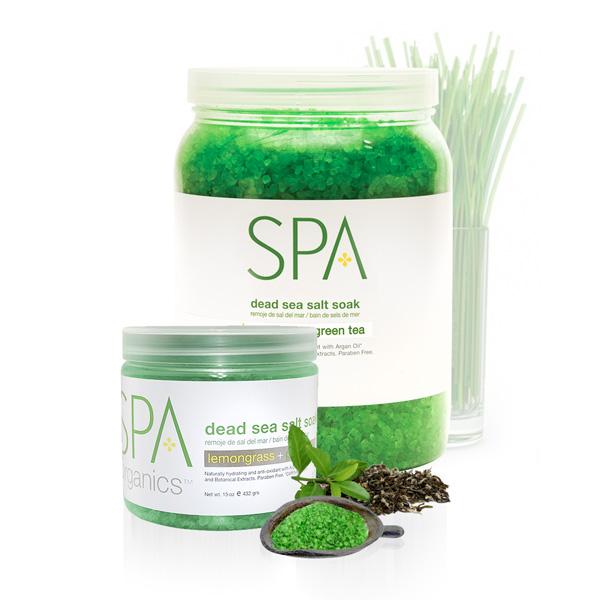 BCL SPA Dead Sea Salt Soak Lemongrass + Green Tea (64 oz)