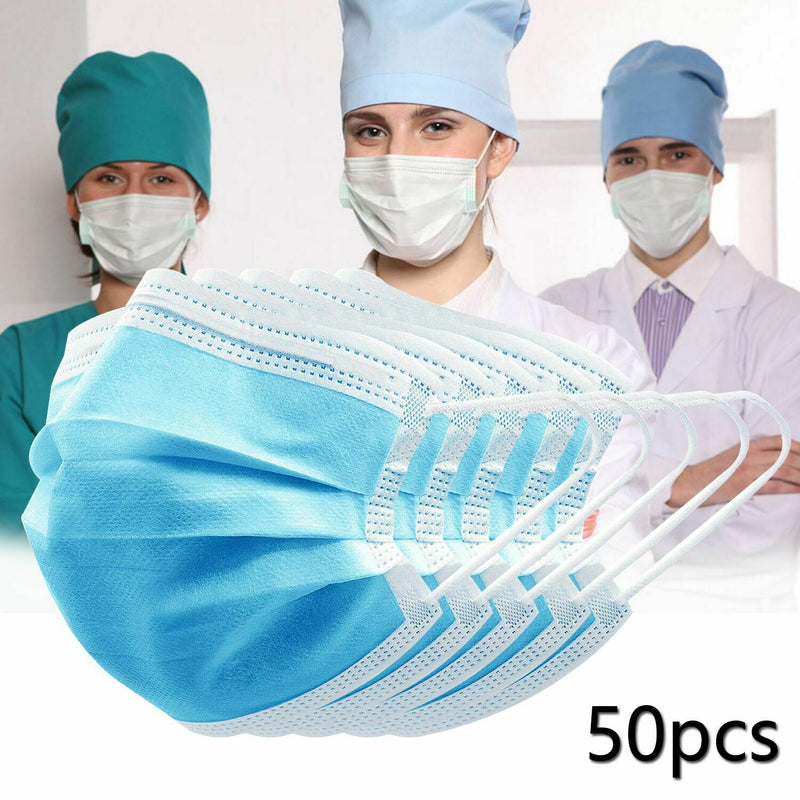 Non-woven Face Mask 50 Pcs/Box - FDA Approves (shipping from USA _ within 3 Business Days)