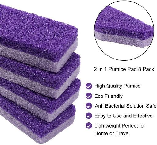 Happy Feet - 4 PCS Double Sided Pumice Stone Callus, Hard Skin Callus Remover and Scrubber Pedicure Tools Foot File for Feet Hands Exfoliator Pedicure Feet File