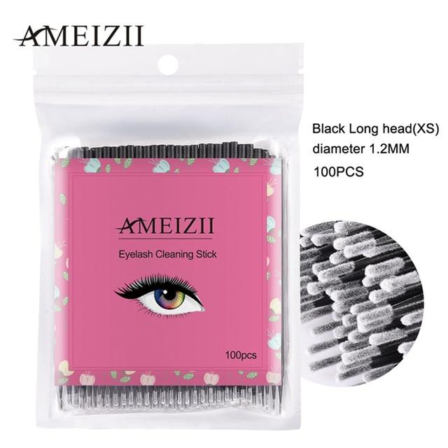 100pcs Hygienic Graft Eyelash Tooth Applicators Microbrush Multi function 7 Style Disposable Cotton Stick Swabs Makeup Tools|Cotton Swabs