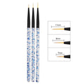 3pcs/set Nail Art Liner Painting Pen 3D Tips DIY Acrylic UV Gel Brushes Drawing Flower Line Grid French Design Manicure Tools|Nail Brushes