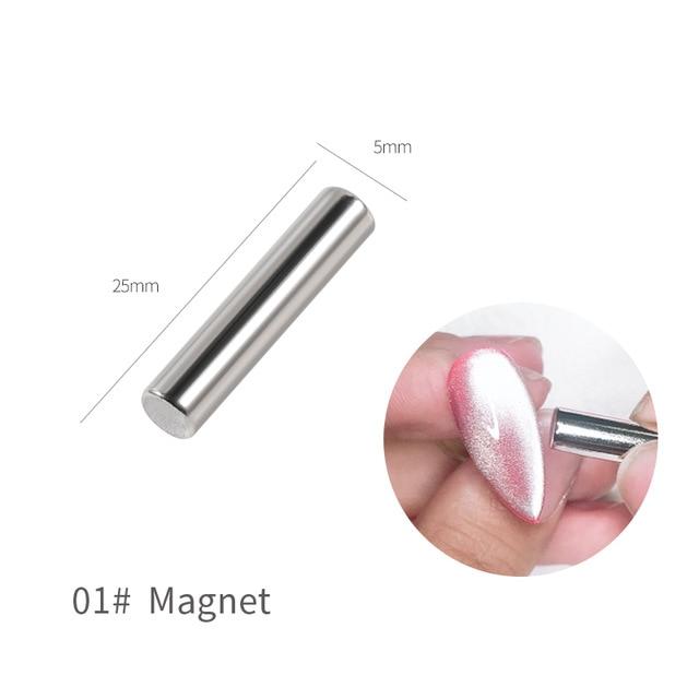 New 15ml Soak Off 9D Wide Cat eyes Magnetic Gel Polish Bright Silver UV Gel Nail Polish Enamel Lacquer Glitter Nail Art Varnish|Nail Polish