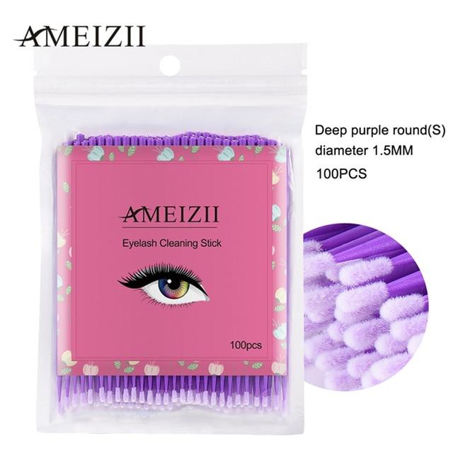 100pcs Hygienic Graft Eyelash Tooth Applicators Microbrush Multi function 7 Style Disposable Cotton Stick Swabs Makeup Tools|Cotton Swabs