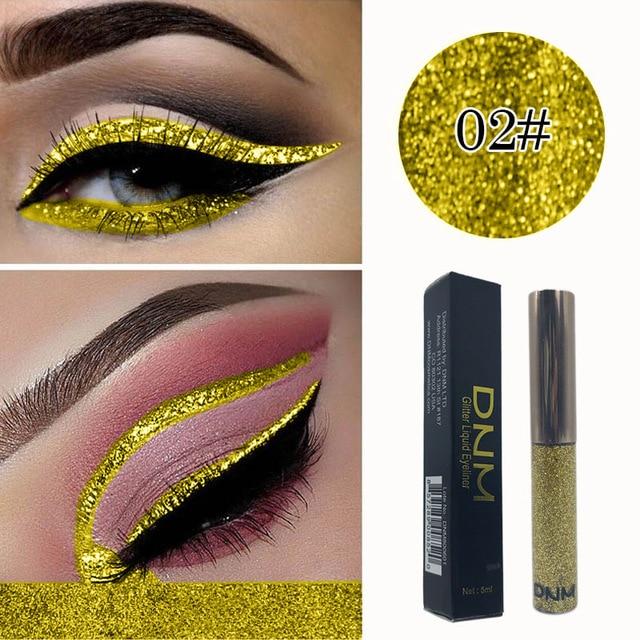 1pc Shiny pearlescent Waterproof Eyeshadow Glitter Liquid Eyeliner Makeup Metallic Eye Liner Long Lasting Cosmetic Tools TSLM2|Eye Shadow & Liner Combination