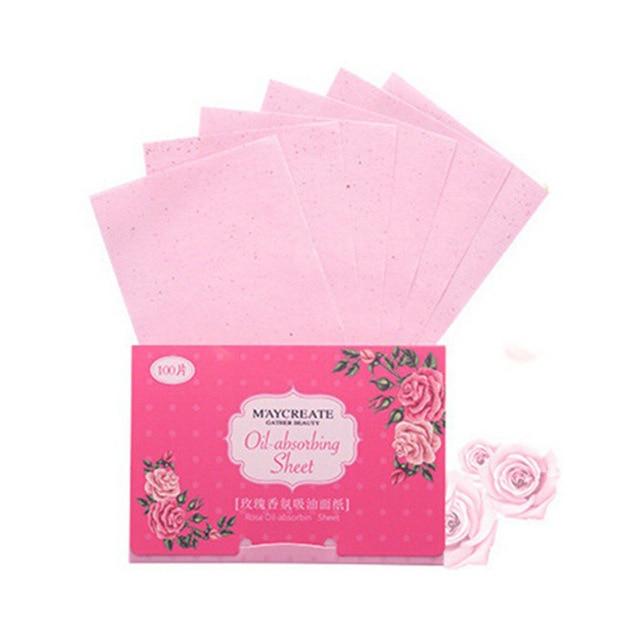 100Pcs Facial Oil Blotting Papers Oil Absorbing Sheets Face Cleanser Acne Treatment Deep Cleansing Oil Control Film Face Makeup|Cotton Pads