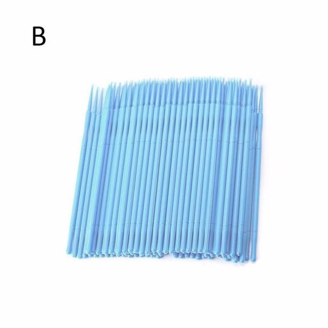 100Pcs/bag Disposable Makeup Eyelashes Individual lashes Applicators Mascara Eyelashes Brush Cotton Swab Dropshipping|Cotton Swabs