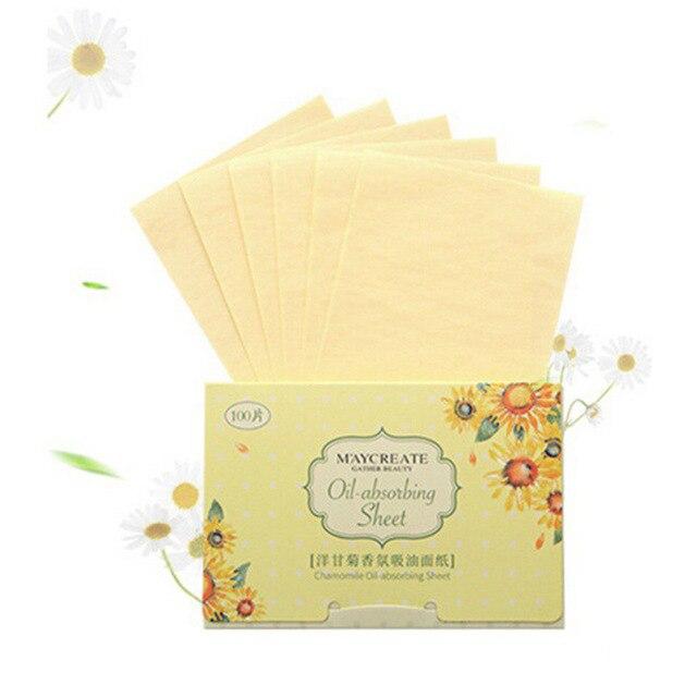 100Pcs Facial Oil Blotting Papers Oil Absorbing Sheets Face Cleanser Acne Treatment Deep Cleansing Oil Control Film Face Makeup|Cotton Pads