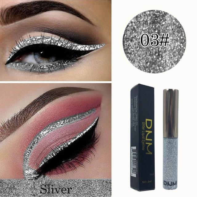 1pc Shiny pearlescent Waterproof Eyeshadow Glitter Liquid Eyeliner Makeup Metallic Eye Liner Long Lasting Cosmetic Tools TSLM2|Eye Shadow & Liner Combination