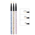 3pcs/set Nail Art Liner Painting Pen 3D Tips DIY Acrylic UV Gel Brushes Drawing Flower Line Grid French Design Manicure Tools|Nail Brushes