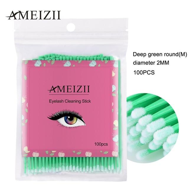 100pcs Hygienic Graft Eyelash Tooth Applicators Microbrush Multi function 7 Style Disposable Cotton Stick Swabs Makeup Tools|Cotton Swabs