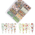 10 colors 1 box Angels translucent Designs patterns nail transfer foils decals In a box Nail Self Adhesive Foil Sticker** Angel|Stickers & Decals