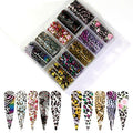 10 colors 1 box Angels translucent Designs patterns nail transfer foils decals In a box Nail Self Adhesive Foil Sticker** Angel|Stickers & Decals