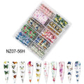 10 colors 1 box Angels translucent Designs patterns nail transfer foils decals In a box Nail Self Adhesive Foil Sticker** Angel|Stickers & Decals