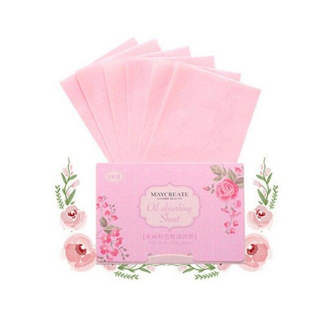 100Pcs Facial Oil Blotting Papers Oil Absorbing Sheets Face Cleanser Acne Treatment Deep Cleansing Oil Control Film Face Makeup|Cotton Pads