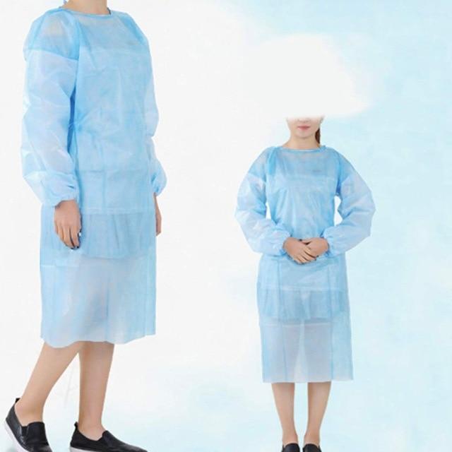 Disposable Protection Gown Dust Spray Suit Siamese Non woven Dust proof Anti Splash Clothing Safely Protection Clothes In Stock|Lab Coats|   - AliExpress