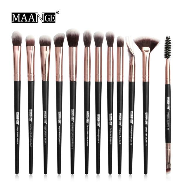 MAANGE Pro 3/5/12 pcs/lot Makeup Brushes Set Eye Shadow Blending Eyeliner Eyelash Eyebrow Brushes For Makeup New|Eye Shadow Applicator