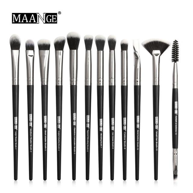 MAANGE Pro 3/5/12 pcs/lot Makeup Brushes Set Eye Shadow Blending Eyeliner Eyelash Eyebrow Brushes For Makeup New|Eye Shadow Applicator