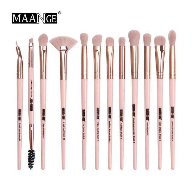 MAANGE Pro 3/5/12 pcs/lot Makeup Brushes Set Eye Shadow Blending Eyeliner Eyelash Eyebrow Brushes For Makeup New|Eye Shadow Applicator