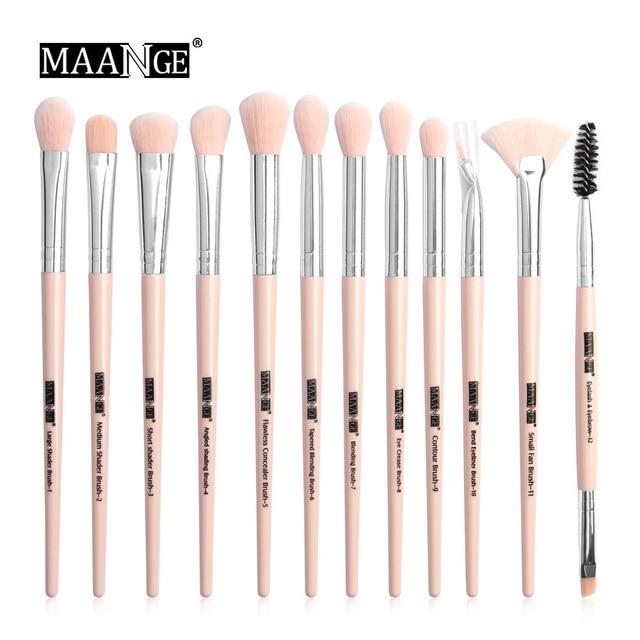 MAANGE Pro 3/5/12 pcs/lot Makeup Brushes Set Eye Shadow Blending Eyeliner Eyelash Eyebrow Brushes For Makeup New|Eye Shadow Applicator