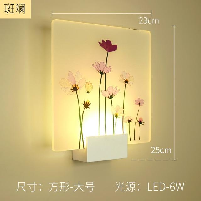 Remote Control Modern Wall Lamp Romantic Wall Picture For Living Room Bedroom Bedside Lighting LED Round Square Wall Lamp Lights|LED Indoor Wall Lamps