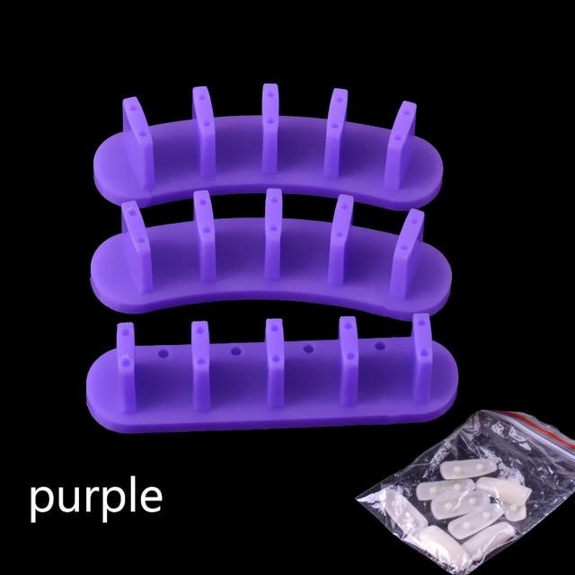 4Color 50pcs False Nail Tips Fake Nail Art Polish Color Card Acrylic Practice Chart Palette Buckle Ring Practice Display Tools