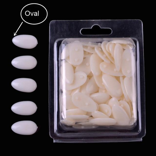 4Color 50pcs False Nail Tips Fake Nail Art Polish Color Card Acrylic Practice Chart Palette Buckle Ring Practice Display Tools