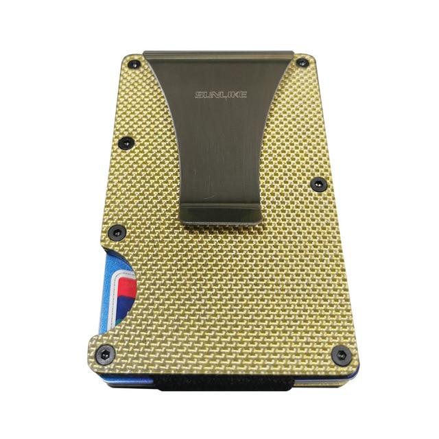 SULIKE new Fashion Slim Carbon Fiber Credit Card Holder RFID Non scan Metal Wallet Purse Male Carteira Masculina Billetera|Game Collection Cards