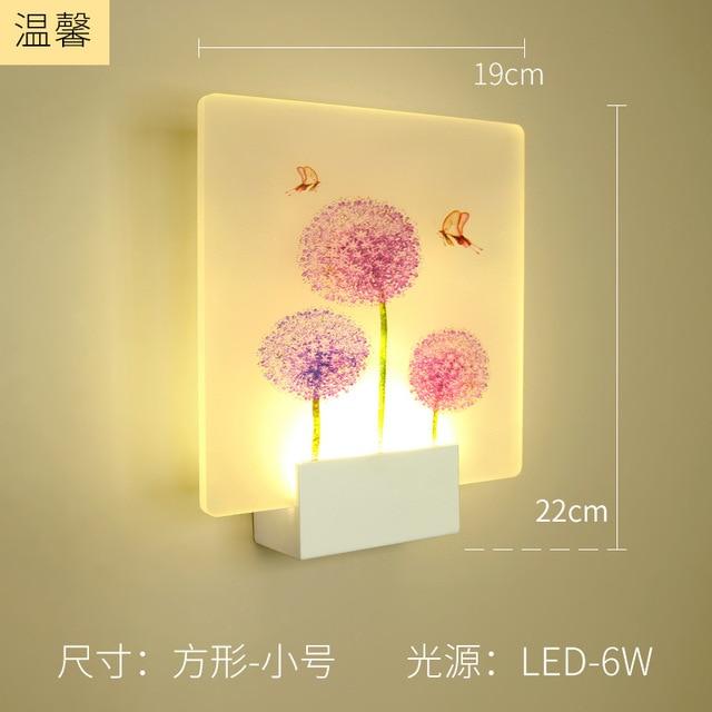 Remote Control Modern Wall Lamp Romantic Wall Picture For Living Room Bedroom Bedside Lighting LED Round Square Wall Lamp Lights|LED Indoor Wall Lamps