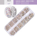 12 boxes / set of AB crystal rhinestone diamond gem 3D glitter nail art decoration beauty|Rhinestones & Decorations