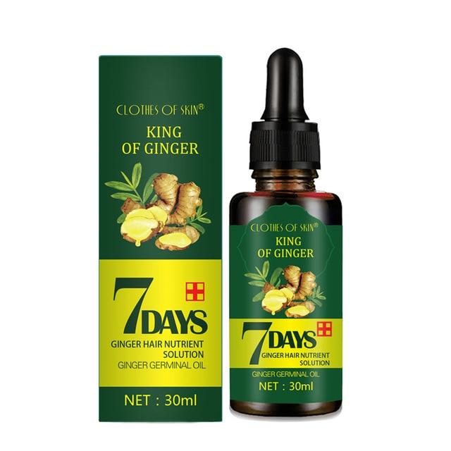 2/3/4pcs 7 Days Ginger Hair Growth Oil Essence Hairdressing Hairs Mask Serum Dry and Damaged Hairs 30 ml Deeply Nutrition Care|Hair & Scalp Treatments