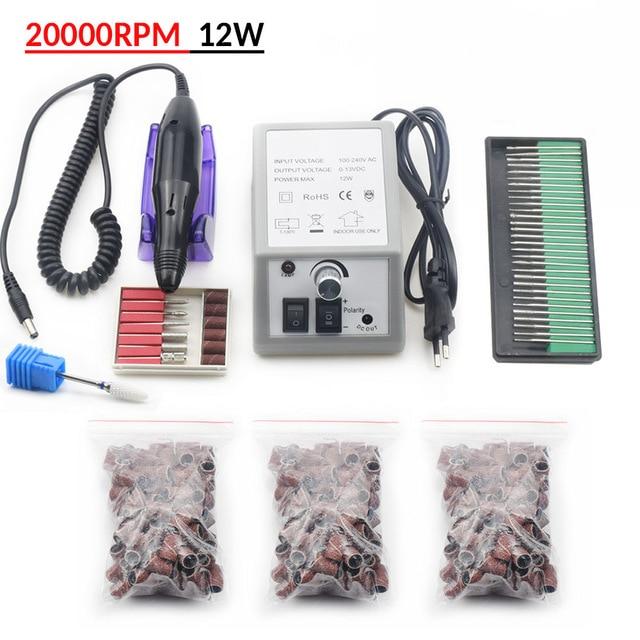 Electric Nail Drill Machine 35000rpm Profession Manicure Pedicure Machine Milling Cutter Accessories Nail File Manicure Tool Kit|Electric Manicure Drills