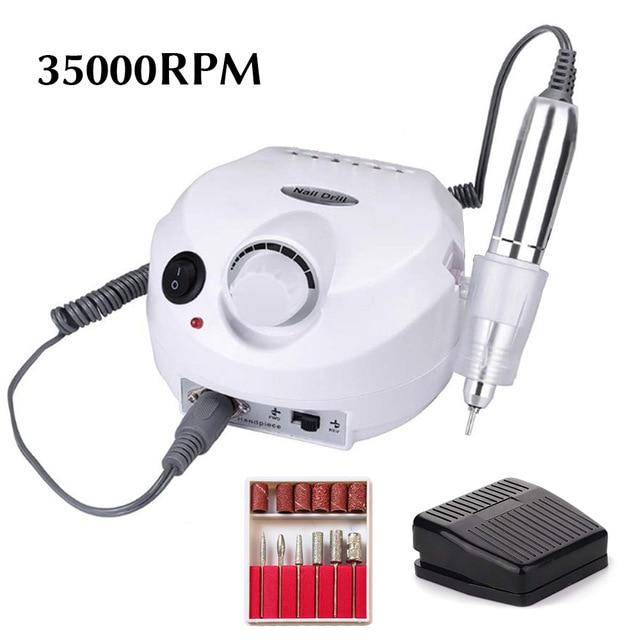 Electric Nail Drill Machine 32W 35000RPM Manicure Machine Milling Cutter For Manicure Pedicure Accessories Nail Art Tool|Electric Manicure Drills