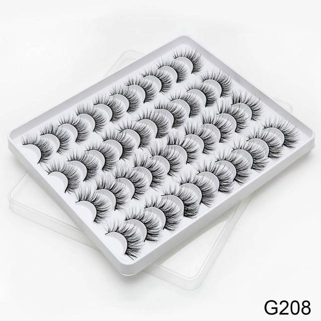 8/20 Pairs 3D Mink Lashes Natural False Eyelashes Dramatic Volume Fake Lashes Makeup Eyelash Extension Silk Handmade Eyelashes|False Eyelashes