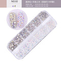 12 boxes / set of AB crystal rhinestone diamond gem 3D glitter nail art decoration beauty|Rhinestones & Decorations