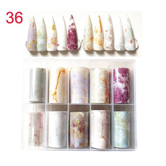 10 colors 1 box Angels translucent Designs patterns nail transfer foils decals In a box Nail Self Adhesive Foil Sticker** Angel|Stickers & Decals