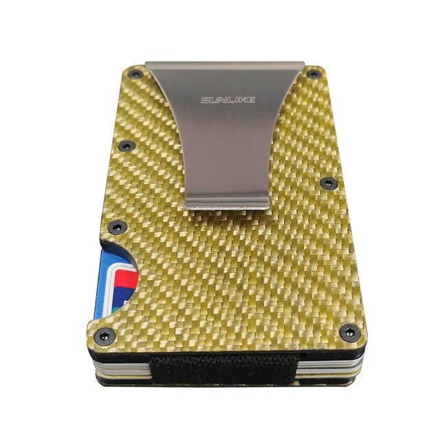 SULIKE new Fashion Slim Carbon Fiber Credit Card Holder RFID Non scan Metal Wallet Purse Male Carteira Masculina Billetera|Game Collection Cards