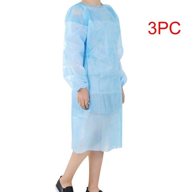 Disposable Protection Gown Dust Spray Suit Siamese Non woven Dust proof Anti Splash Clothing Safely Protection Clothes In Stock|Lab Coats