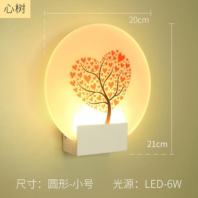 Remote Control Modern Wall Lamp Romantic Wall Picture For Living Room Bedroom Bedside Lighting LED Round Square Wall Lamp Lights|LED Indoor Wall Lamps