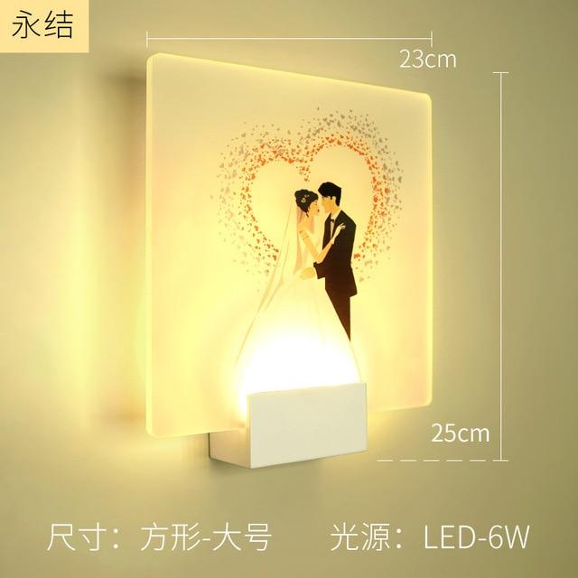 Remote Control Modern Wall Lamp Romantic Wall Picture For Living Room Bedroom Bedside Lighting LED Round Square Wall Lamp Lights|LED Indoor Wall Lamps